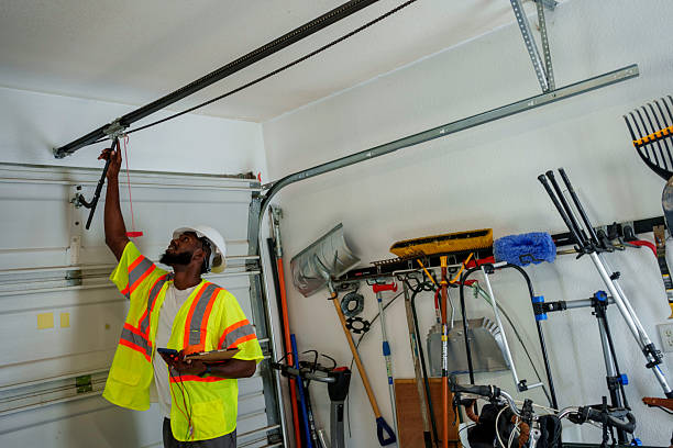 Professional Garage Door Panel Replacement technician working in Davis County County, IA